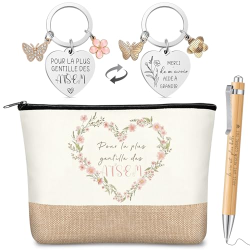 Hestya 3 Cadeaux Merci pour Maitresse d'École Atsem Trousse de
