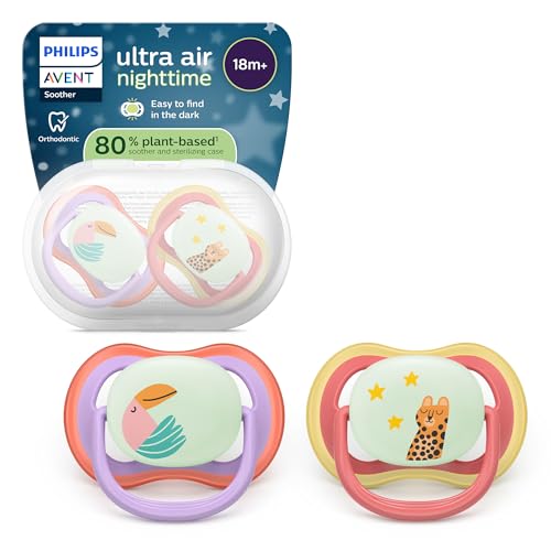 Philips Avent Sucettes de nuit ultra air - Tétines orthodontiques,