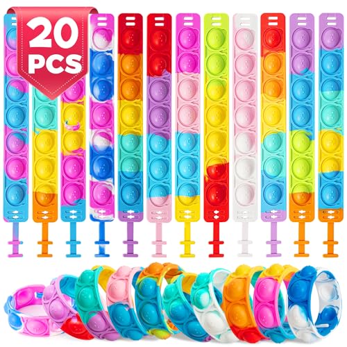 JUAUO Bracelets Anti Stress Enfants Pop It Fidget Toys -