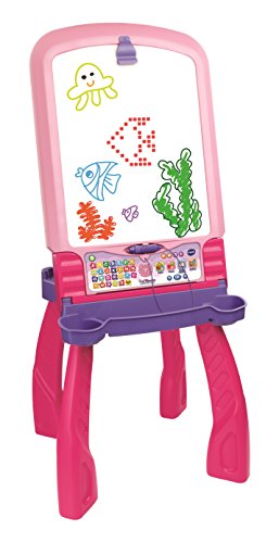 VTech – Magi Chevalet interactif 3 en 1 Rose, Tableau