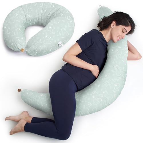 Niimo Coussin de Grossesse et d'allaitement XXL - Housse de