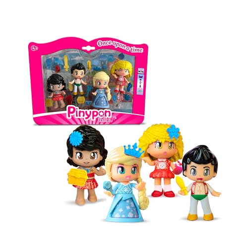 Pinypon - Pack de 4 Figurines de Contes, Comprenant Boucle