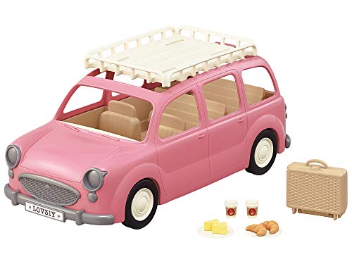 Sylvanian Families - Le monospace rose et set de pique-nique