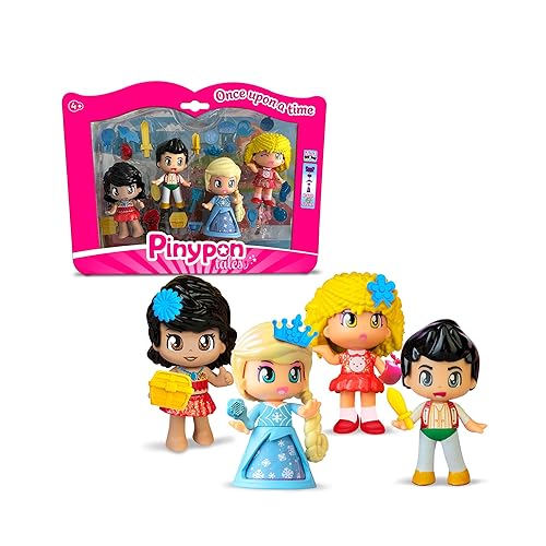 Pinypon - Pack de 4 Figurines de Contes, Comprenant Boucle