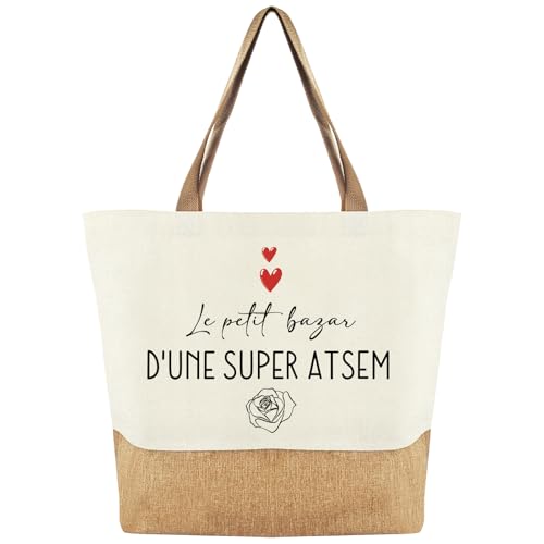 Tarklanda Cadeau Atsem Tote Bag, Sac Cabas de Plage Courses