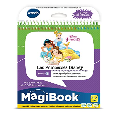 VTech 481805 MagiBook Disney Princess, Livre Éducatif Enfant Les Mots