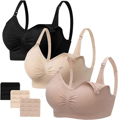 HBselect 3PCS Soutien-Gorge d'allaitement Soutien Gorge Maternité,Bra de Grossesse Postnatal
