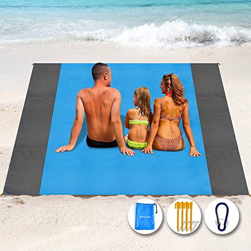 Henrycares Tapis de Plage 250 x 200cm Anti Sable, Couverture