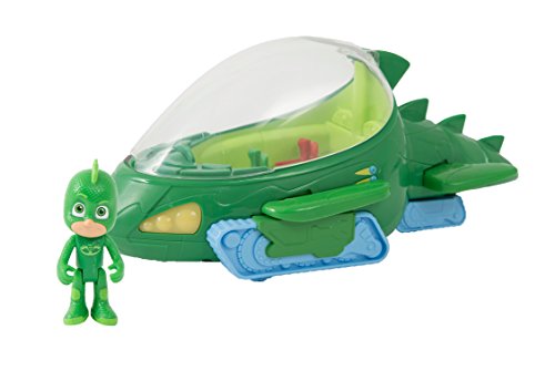 Pyjamasques, Véhicule Deluxe Electronique , avec 1 Figurine Gluglu, Sonore