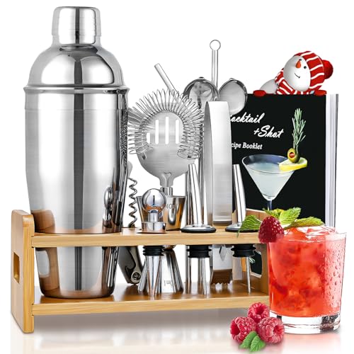 Godmorn Shaker Cocktail Kit 15 pièces, Cocktail Set Bar Kit