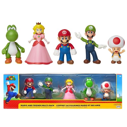 Super Mario wangwtry Nintendo Figuren 5er Set Mario & Friends,