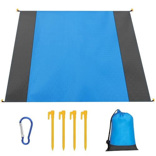 flintronic Tapis de Plage 210 x 200 cm, Imperméable Anti