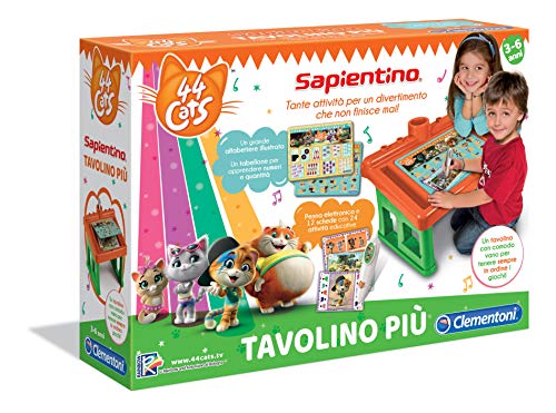 Clementoni - Sapientino-Table Basse Plus 44 Chats, Multicolore, 16194