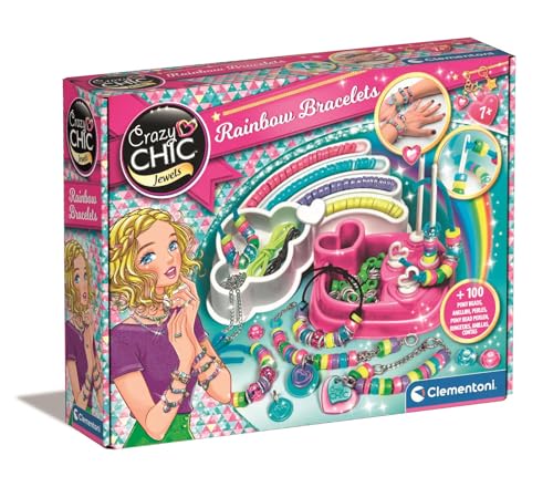 Clementoni | Crazy Chic Rainbow Bracelets 7 Ans+ | Coffret