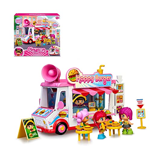 Pinypon - Happy Burger,Ensemble de Jeu Food Truck Hamburger Restaurant