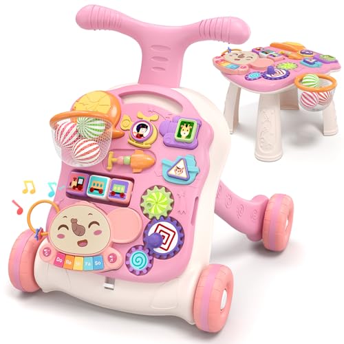 QDRAGON Trotteur Bebe Enfants, Troteur Marche Détachable avec Vitesse Réglable