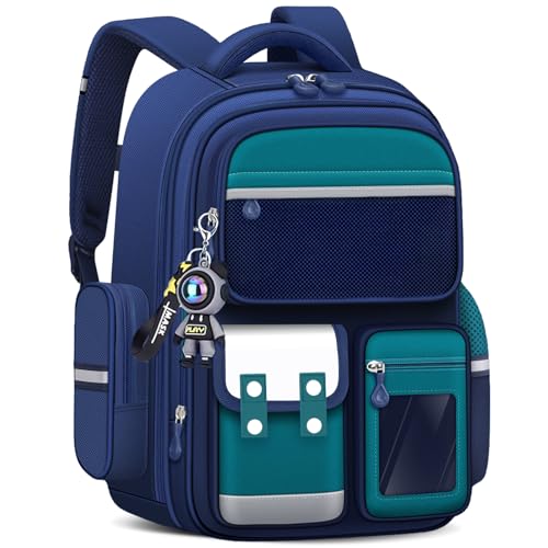 Amythe Cartable Garçons Primaire, Sac à Dos pour Enfants de