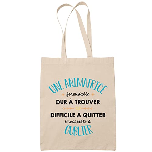 Planetee Tote Bag Une Animatrice Formidable beige | Sac coton