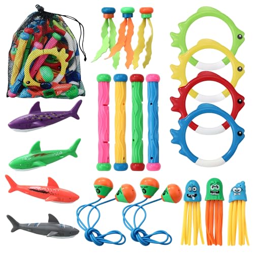 HAOYULUO 32 Pièces Jouets de Plongée,Jeux Piscine Enfant, Y Compris