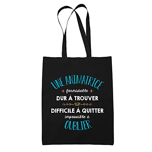 Planetee Tote Bag Une Animatrice Formidable noir | Sac coton