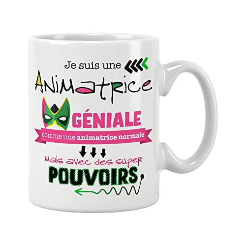 Mug animatrice école. Ecole/Tasse – Animatrice, Maître, Maîtresse avec des