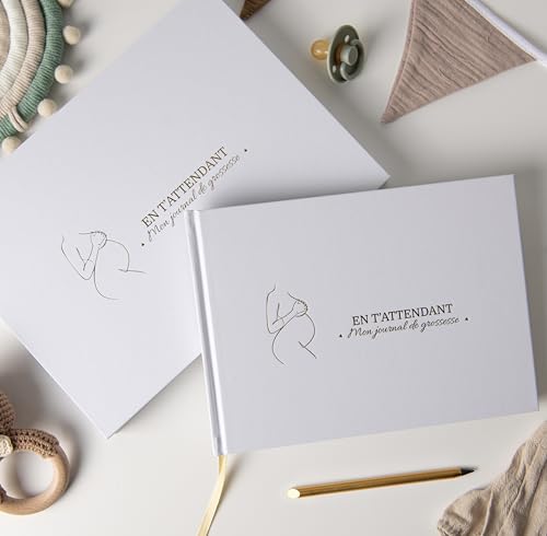 PROENMU® Journal de Grossesse + Crayon en Métal + Coffret