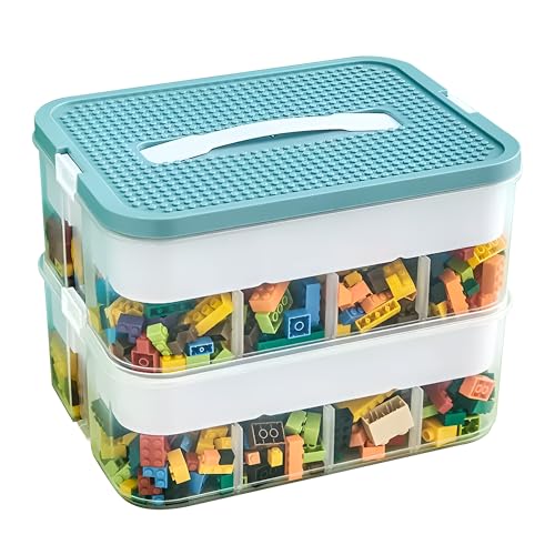 Keyacht Organisateur Rangement de Jouets pour Lego Boite Rangement Plastique