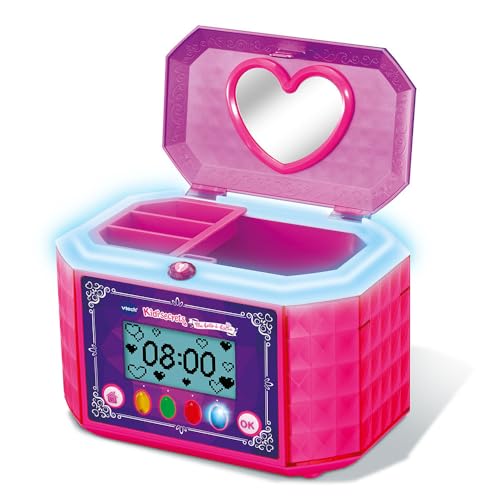 VTech - KidiSecrets, Ma Boîte à Bijoux Rose, Coffre-Fort Secret