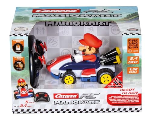 Carrera - 370320001-2,4GHz Mario Kart Race Kart 1:32, Mario