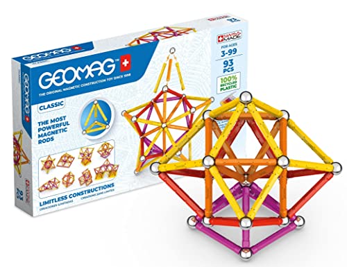 Geomag Classic - 93 Pieces - Magnetic Construction for Children