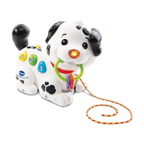 VTech - 1,2,3 P'tit Dalmatien, Jouet à Tirer, Chiot Interactif