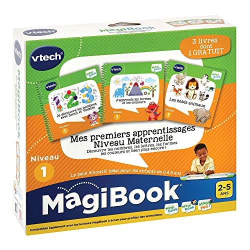 VTech - MagiBook, Pack 3 Livres Éducatifs Niveau 1 Mes