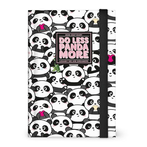 Legami - Agenda photo journalier 2026-2027, Panda, 16 mois, format