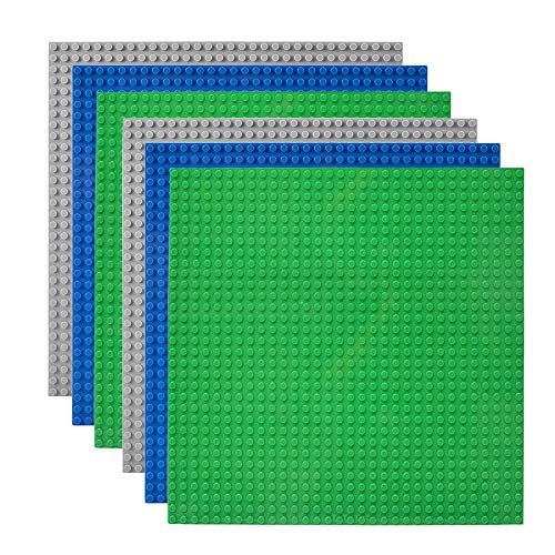 Lekebaby Lot de 6 Plaque de Base Bleue, Plaque Classic