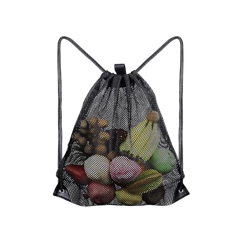 Sac Filet avec Cordon,Sac à Cordon en Maille Filet de