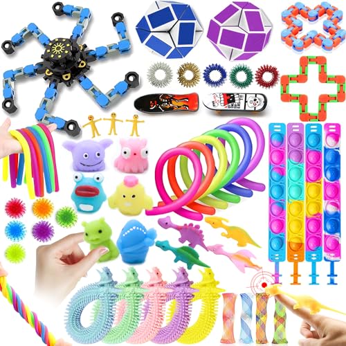 JUAUO 50 Pcs Fidget Toys Set, Stress-Angst Relief Toys pour