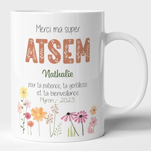 Lalasol Mug ATSEM Personnalisé – Idée Cadeau Pour ATSEM –
