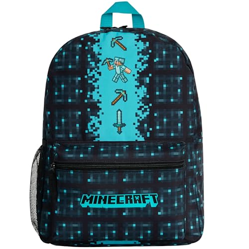 Minecraft Get Trend Sac a Dos Garcon, Fermeture Eclair et