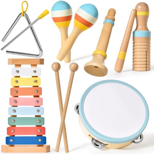 Instruments de Musique Esthétiques pour Enfants,Jouets Musicaux Montessori pour Bébés,Jouets