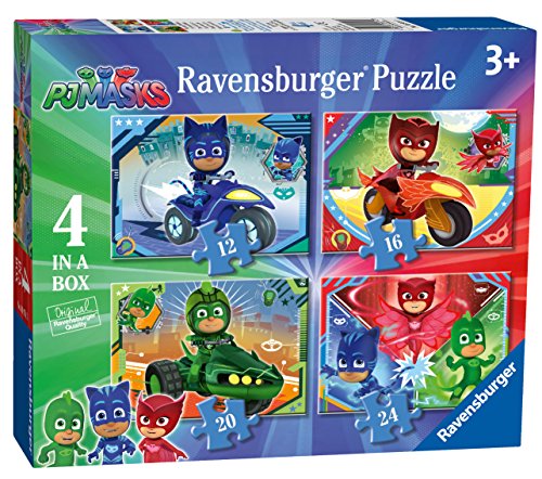 Ravensburger PJ Masks – 4 puzzles dans une boîte (12,