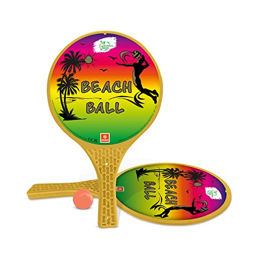 MONDO Toys - Rainbow Paddle Set - Raquettes en Plastique/Boule