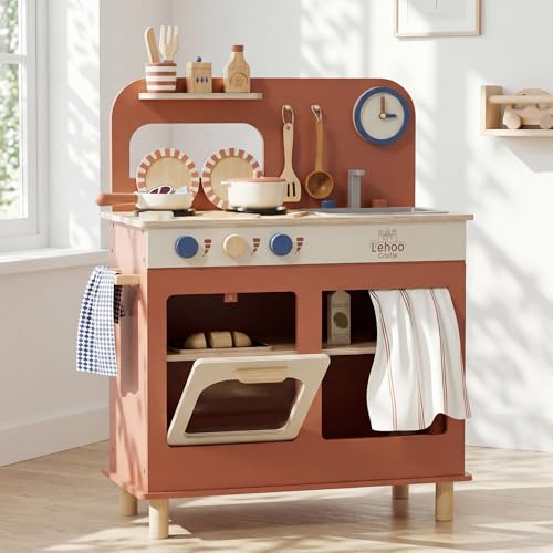 Lehoo Castle Cuisine Enfant, Cuisine en Bois Enfant, Dinette et