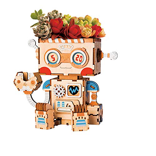 Angela Jardin Pots De Fleurs en Plastique Robot Créatif Modélisation