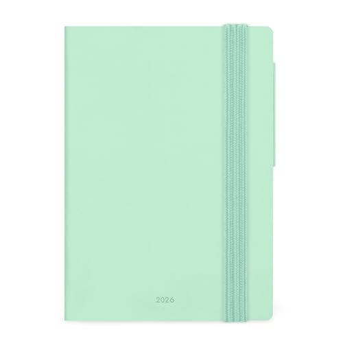 Legami - Agenda journalier petit 2026, Pastel Mint, 12 mois