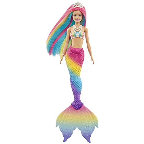 Barbie - Barbie Dreamtopia - Sirène Magique Arc-en-Ciel - Poupée