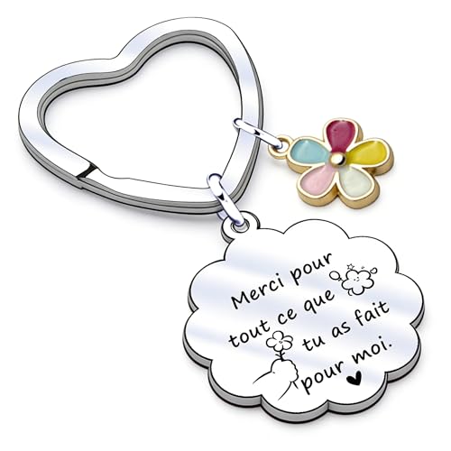 QTQTLP Cadeau Nounou Porte Clé Nounou Cadeau Remerciement Merci