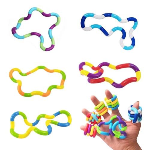WeddHuis 5 pièces de Décompression Torsadé, pour Autisme, Tangle Toy,
