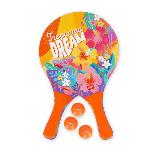 Legami – Raquettes de Plage, 2 Raquettes et 3 balles,