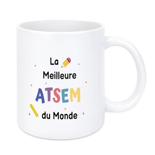 Cadeau Atsem Mug 330 mL Cadeau Atsem D'école Fin D'année