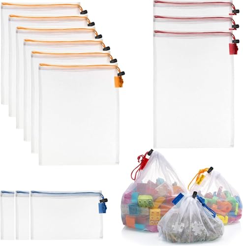 Reofrey 12 Pcs Sacs En Filet Réutilisables, Lavables Sacs De